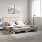 vidaXL Cadre de lit avec tête de lit 200x200 cm Bois de pin massif