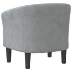 vidaXL Chaise cabriolet gris foncé velours