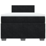 vidaXL Sommier à lattes de lit avec matelas noir 120x190 cm velours