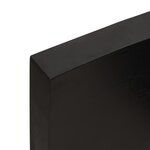 vidaXL Étagère murale marron foncé 80x20x6 cm bois chêne massif traité