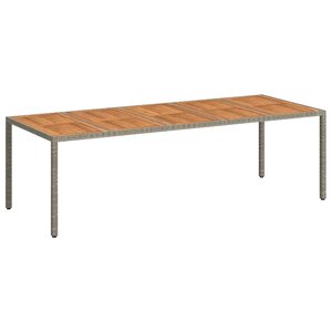 vidaXL Table de Jardin Gris 250 x 100 x 75 cm polyrotin