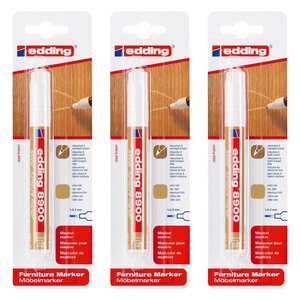 Marqueur pour meuble 8900 Chêne Clair Pointe Ronde 1 5-2 mm x 3 EDDING