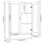 vidaXL Armoire à vitrine Chêne fumé 82 5x30 5x115 cm Bois d'ingénierie