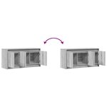 vidaXL Meuble TV avec LED sonoma gris 100x34x50 cm bois d'ingénierie