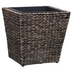 vidaXL Lits surélevés 3 Pièces Jacinthe d'eau Marron