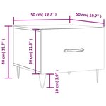 vidaXL Table basse Chêne sonoma 50x50x40 cm Bois d'ingénierie