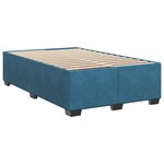 vidaXL Cadre de lit bleu 120x200 cm velours