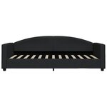 vidaXL Lit de jour avec gigogne et tiroirs sans matelas noir 90x200 cm