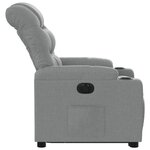 vidaXL Fauteuil inclinable électrique gris clair tissu