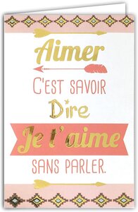 Carte Je t'aime Saint Valentin 14 février Amour I Love you + Enveloppe 12x17 5cm