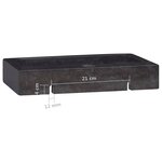 vidaXL Lavabo mural noir 38x24x6 5 cm marbre