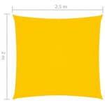 Vidaxl voile de parasol tissu oxford rectangulaire 2x2 5 m jaune