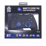 Manette Filaire esport FPS-100 noire pour PS4 avec 4 palettes a l'arriere