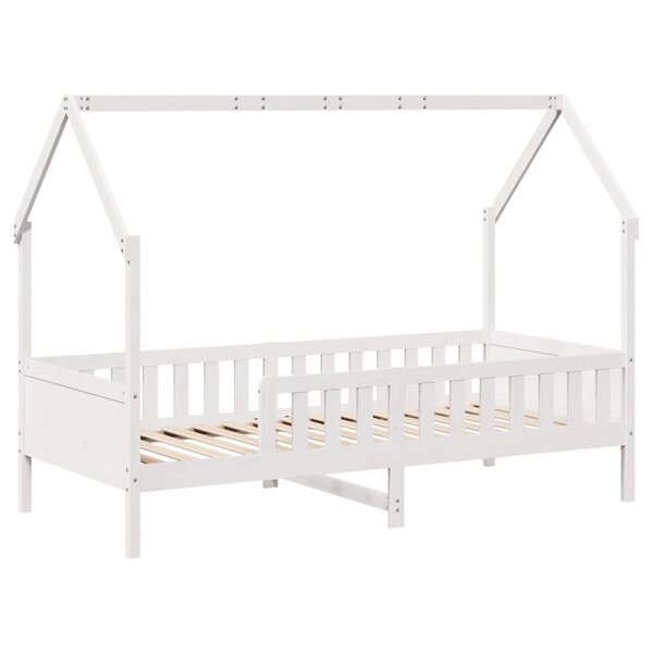 vidaXL Cadre de lit d'enfants forme de maison 90x200cm bois massif pin