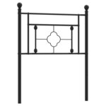 vidaXL Tête de lit métal noir 75 cm