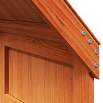 vidaXL Lit haut avec toit cire marron 90x190 cm bois de pin massif