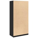 vidaXL Garde-robe Noir 100x50x200 cm Aggloméré