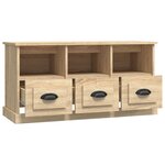 vidaXL Meuble TV chêne sonoma 100x35x50 cm bois d'ingénierie