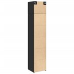 vidaXL Armoire de rangement mince noir 45x42 5x225cm bois d'ingénierie