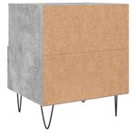 vidaXL Tables de chevet 2Pièces gris béton 40x35x47 5cm bois d’ingénierie