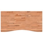 vidaXL Dessus de bureau 110x(50-55)x4 cm bois massif de hêtre
