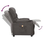 vidaXL Fauteuil de massage Gris foncé Tissu