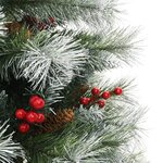 vidaXL Sapin de Noël artificiel avec pommes de pin et baies 150 cm