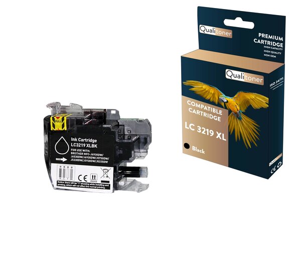 Qualitoner - 1 cartouche compatible pour brother lc3219xl lc 3219 xl noir (livres)