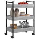 vidaXL Chariot de cuisine sonoma gris 50x30x70 cm bois d'ingénierie