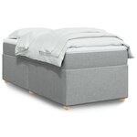 vidaXL Sommier à lattes de lit avec matelas gris clair 80x200 cm tissu