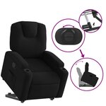 vidaXL Fauteuil inclinable noir tissu