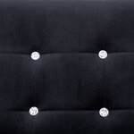 vidaXL Canapé 2 places avec accoudoirs Noir Chrome et velours