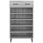 vidaXL Armoire à chaussures Sonoma gris 60x35x105 cm Bois d'ingénierie