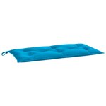 vidaXL Coussin de banc de jardin bleu clair 100x50x7 cm tissu oxford