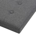 vidaXL Tabouret de rangement pliable Gris foncé Faux lin