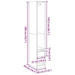 vidaXL Garde-robe vieux bois 30x50x200 cm bois d'ingénierie