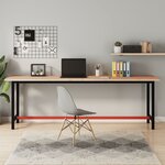 vidaXL Établi 220x55x81 5 cm bois massif de hêtre et métal