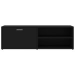 vidaXL Meuble TV Noir 120x34x37 cm Bois d’ingénierie