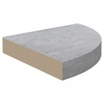vidaXL Étagères d'angle murales 2 Pièces Gris béton 35x35x3 8 cm MDF