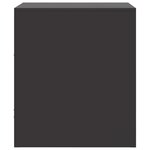 vidaXL Table de chevet noir 34 5x39x44 cm acier