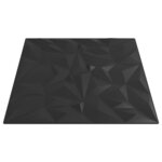 vidaXL Panneaux muraux 24 Pièces noir 50x50 cm XPS 6 m² améthyste