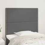 vidaXL Têtes de lit 2 Pièces Gris 90x5x78/88 cm Similicuir