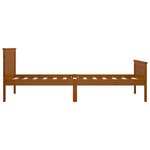 vidaXL Cadre de lit Marron miel Bois de pin massif 100x200 cm