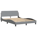 vidaXL Lit avec matelas gris clair 140x200 cm tissu