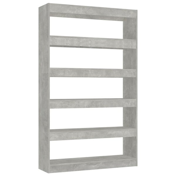 vidaXL Bibliothèque/Séparateur de pièce Gris béton 100x30x166 cm