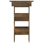 vidaXL Table de bar murale Chêne fumé 102x45x103 5cm Bois d'ingénierie