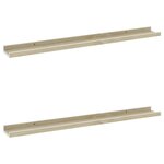 vidaXL Étagères murales 2 Pièces blanc et chêne sonoma 80x9x3 cm
