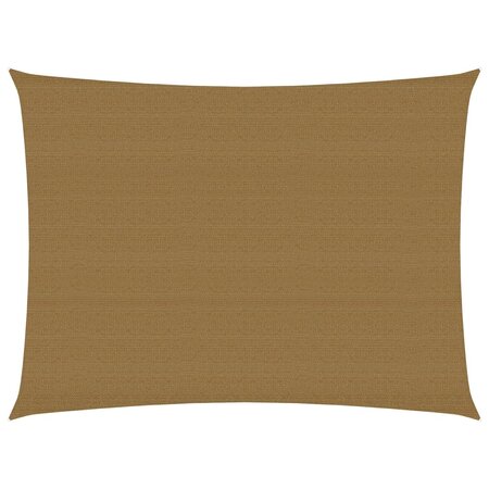 vidaXL Voile d'ombrage 160 g/m² Taupe 3 5x4 5 m PEHD