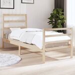 vidaXL Cadre de lit bois de pin massif 90x190 cm simple