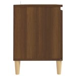vidaXL Meuble TV avec pieds en bois massif Chêne marron 103 5x35x50 cm